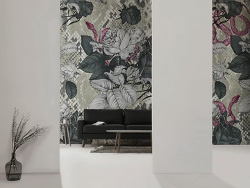 CONCRETE SNAKE - Vinyl or fyber glass wallpaper by N.O.W. Edizioni - view 2